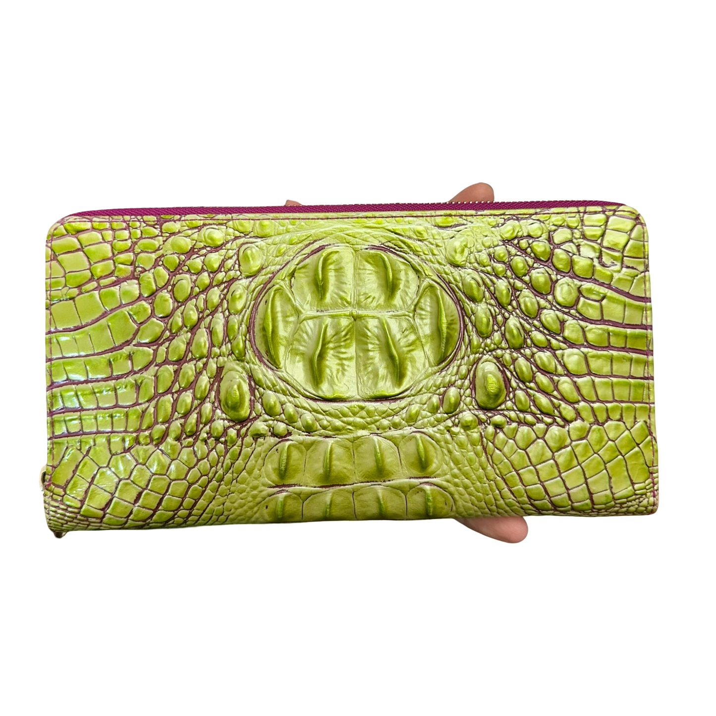SKYLER clutch/wristlet in Limeade Melbourne Designer By Brahmin, Size: Medium