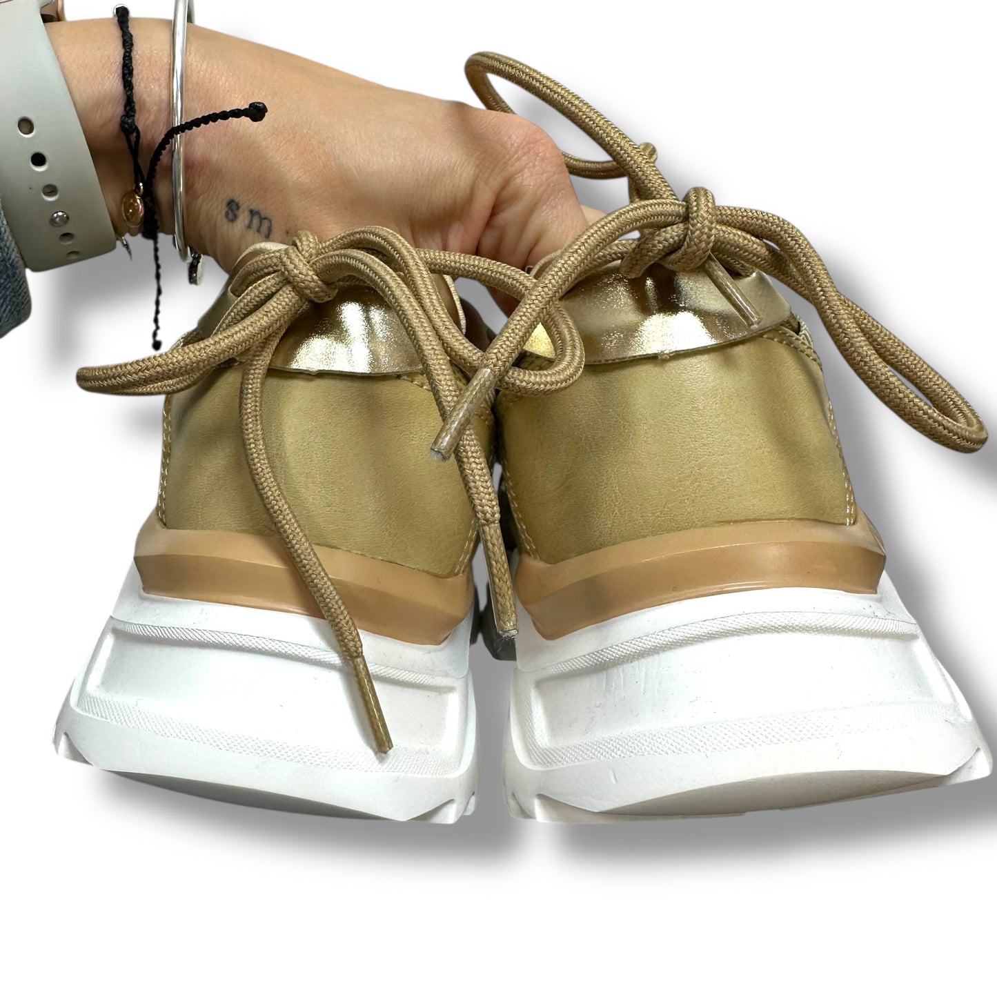 Shoes Athletic By Clothes Mentor In Gold, Size: 6