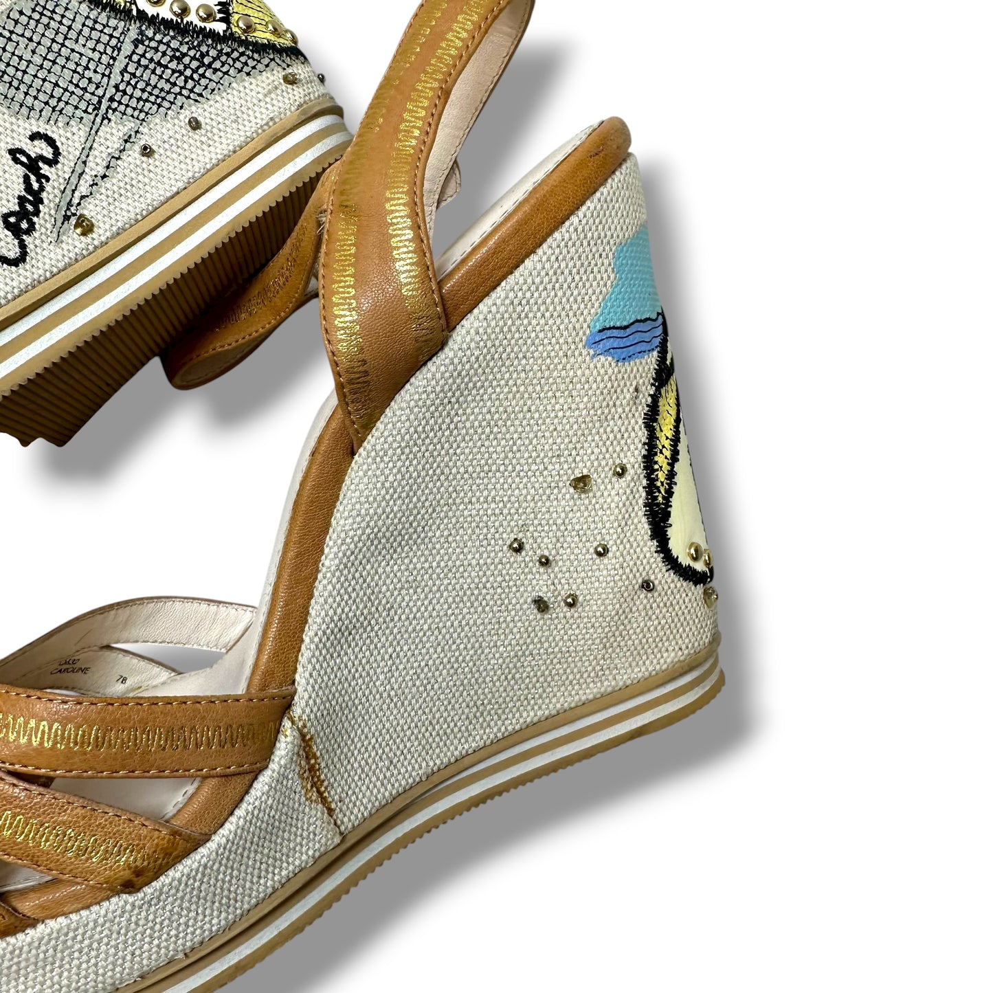 Shoes Designer By Coach In Beige, Size: 7