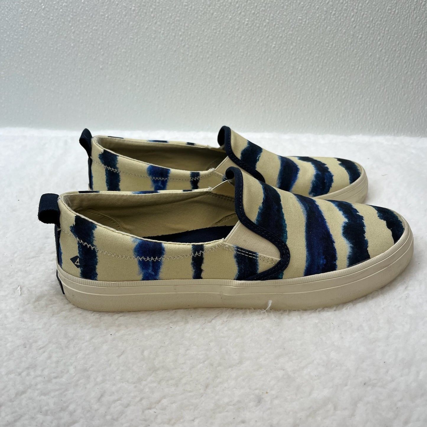 Navy Shoes Flats Boat Sperry, Size 8.5