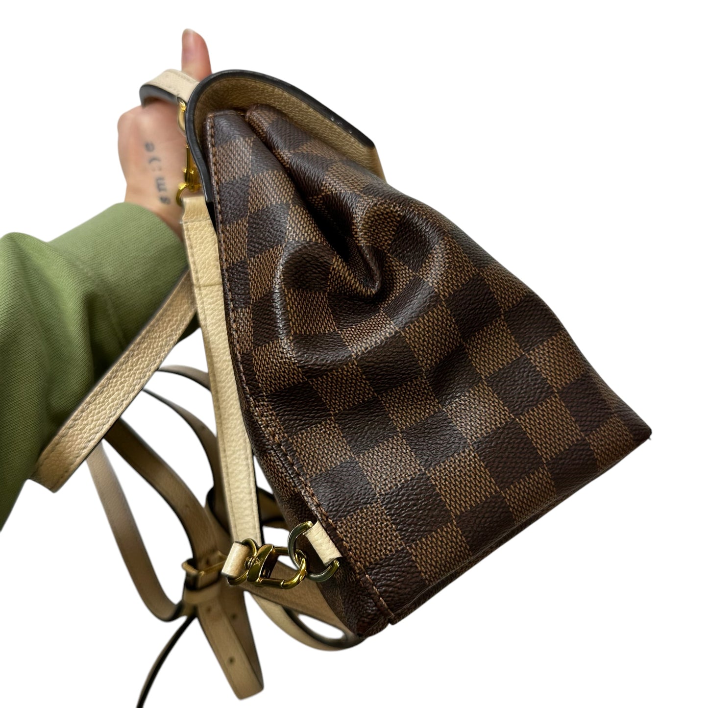 PRICE REDUCTION-FINAL SALE! Damier Ebene Clapton Backpack
Luxury Designer By Louis Vuitton, Size: Small