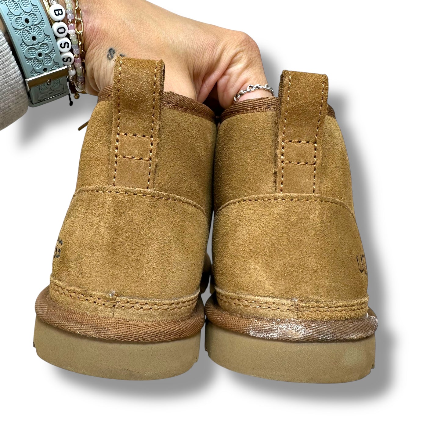 Boots Designer By Ugg In Beige, Size: 8