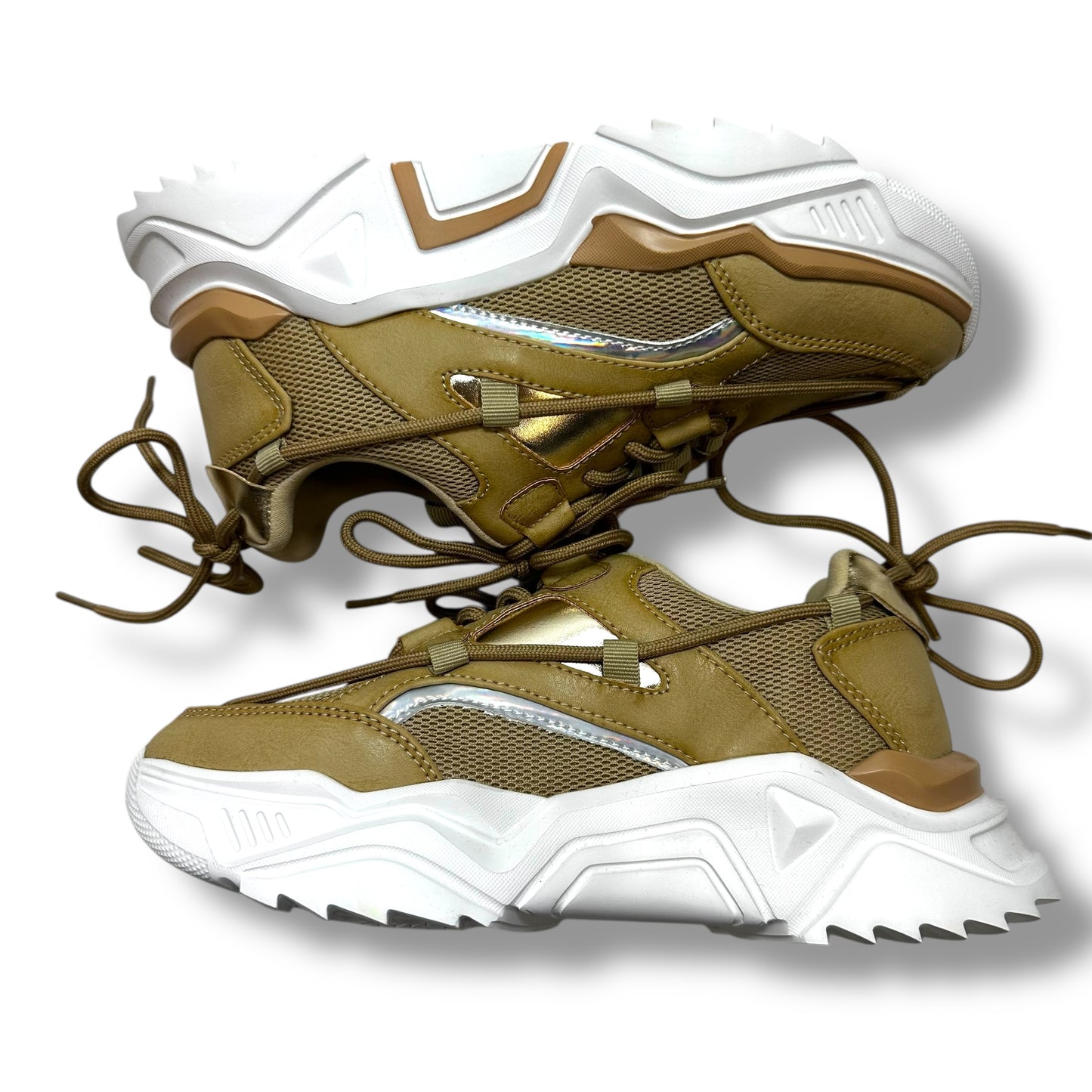 Shoes Athletic By Clothes Mentor In Gold, Size: 6