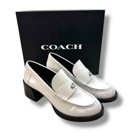 Natalie Loafers Shoes Designer By Coach In White, Size: 9