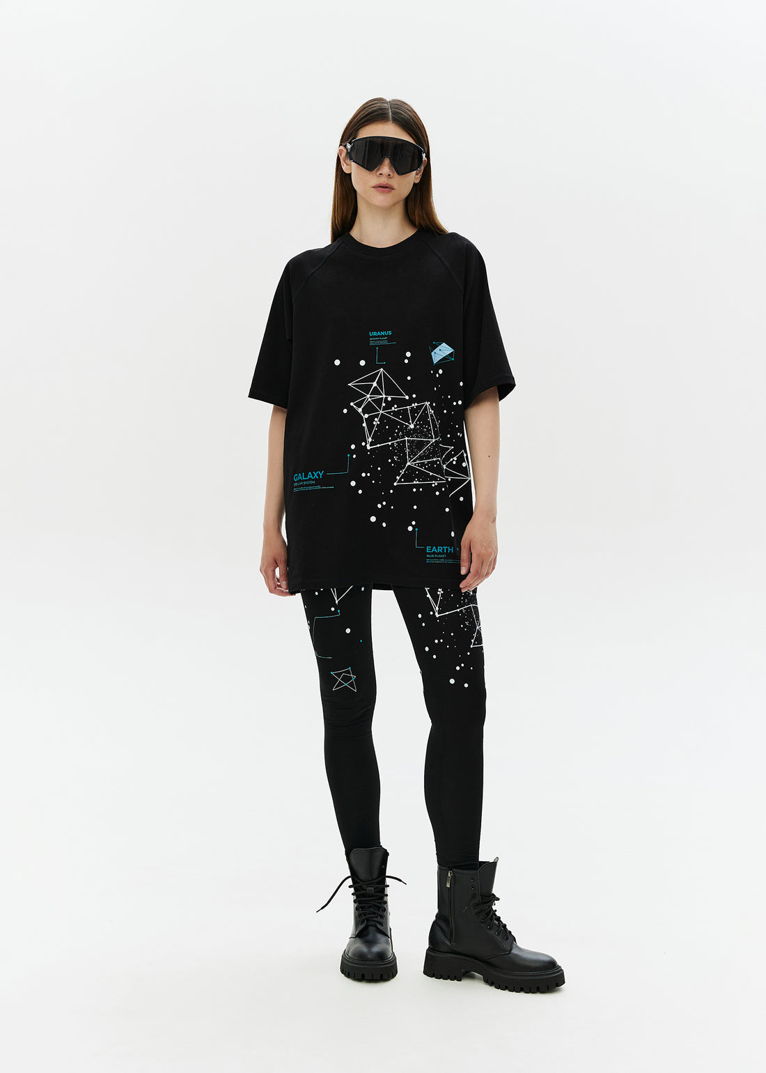Pants galaxy Leggings By ALMZV In Black, Size: S