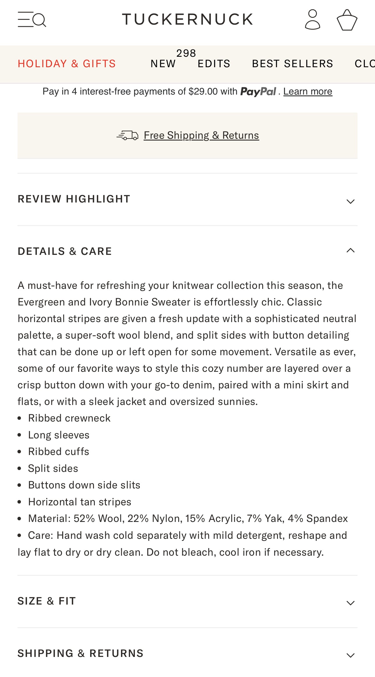 Evergreen and Ivory Stripe Bonnie Sweater By Tuckernuck In Striped Pattern, Size: Xxl