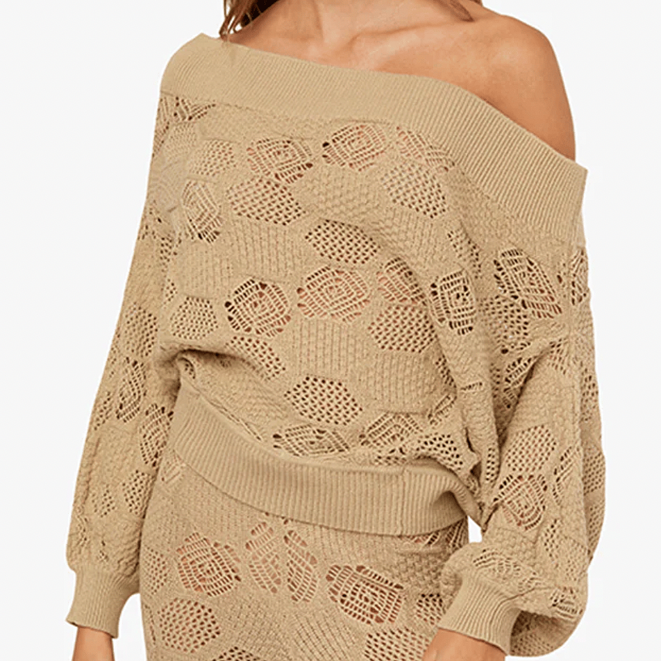 Top Long Sleeve Basic By weworewhat In Tan, Size: M