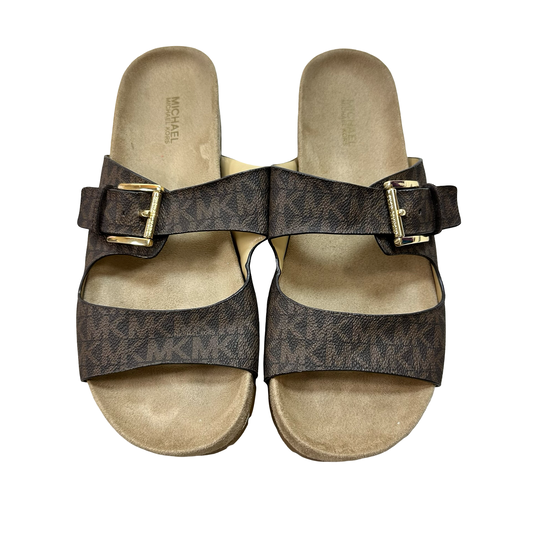 Sandals Flats By Michael By Michael Kors In Brown, Size: 8
