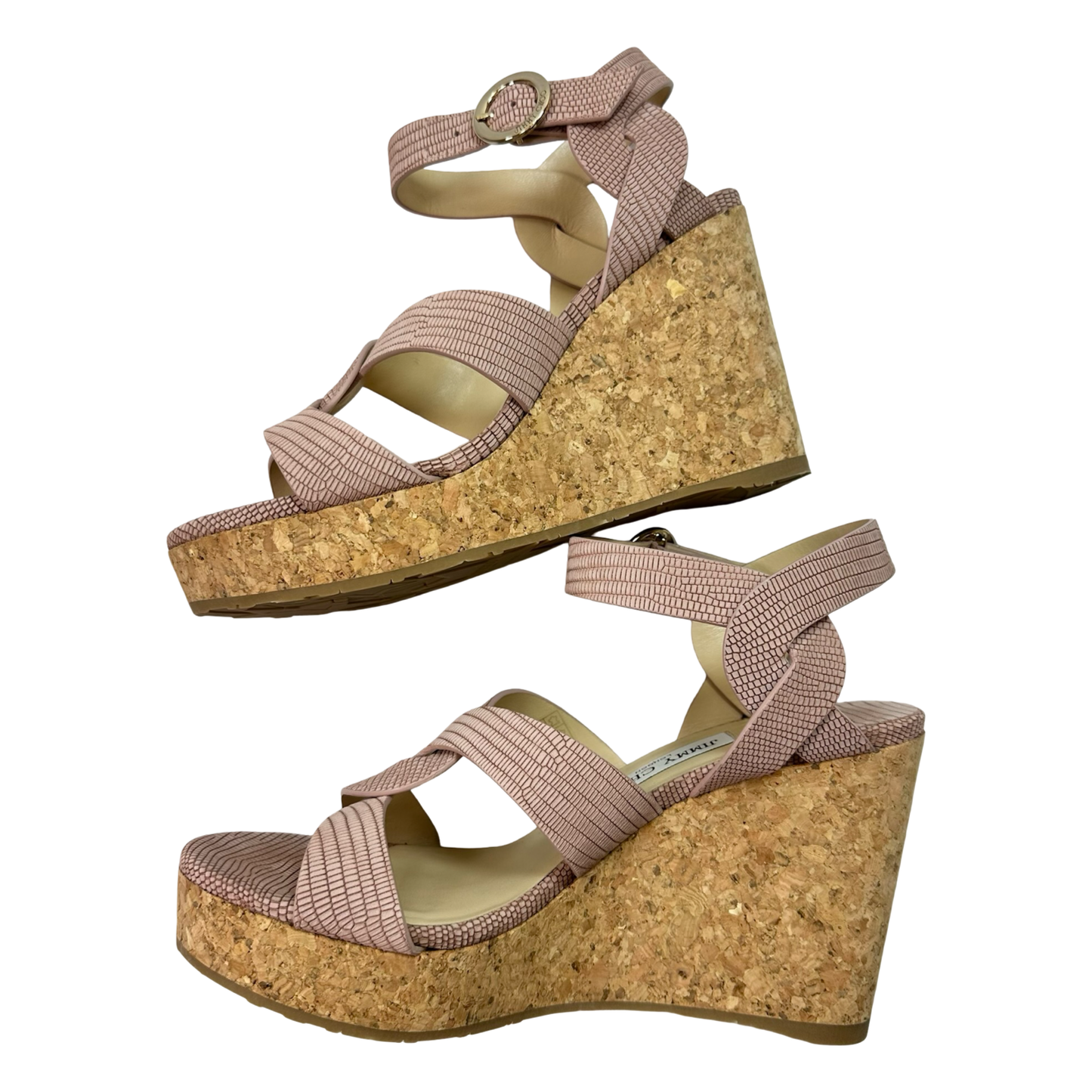 Shoes Luxury Designer By Jimmy Choo In Tan, Size: 40.5/9.5