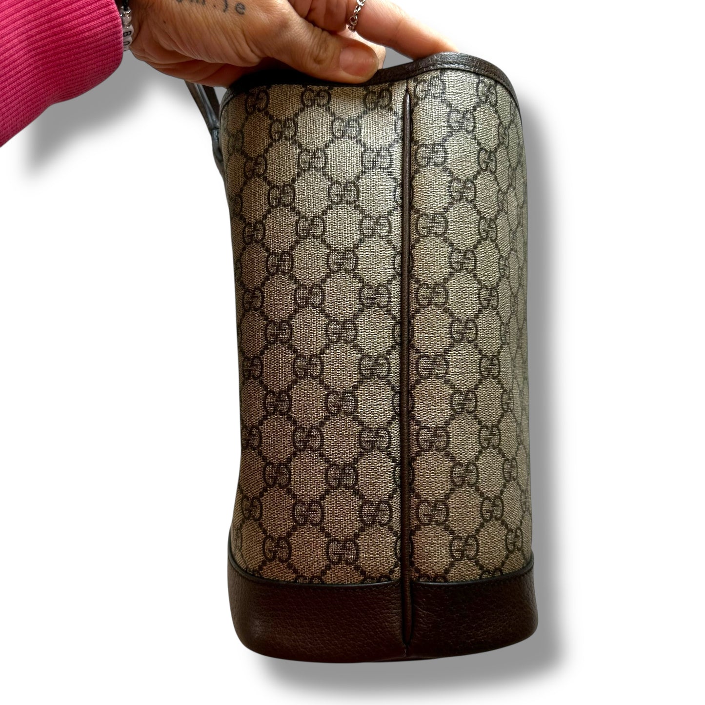 Ophidia GG double handle tote Handbag Luxury Designer By Gucci, Size: Large