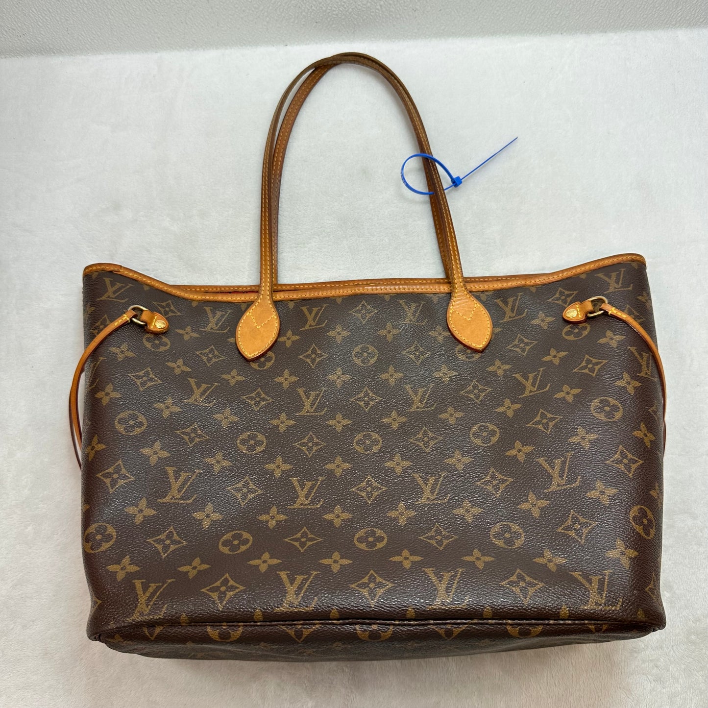 Neverfull MM Handbag Luxury Designer By Louis Vuitton, Size: Large