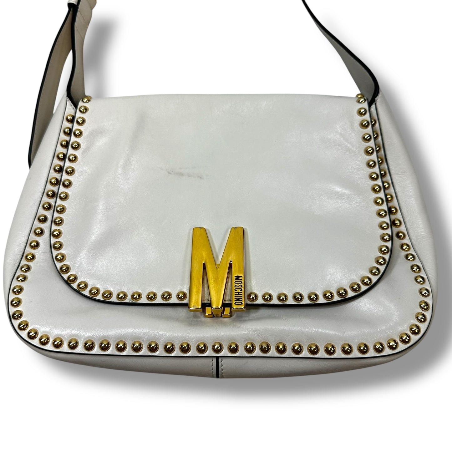 Handbag Designer By Moschino, Size: Medium