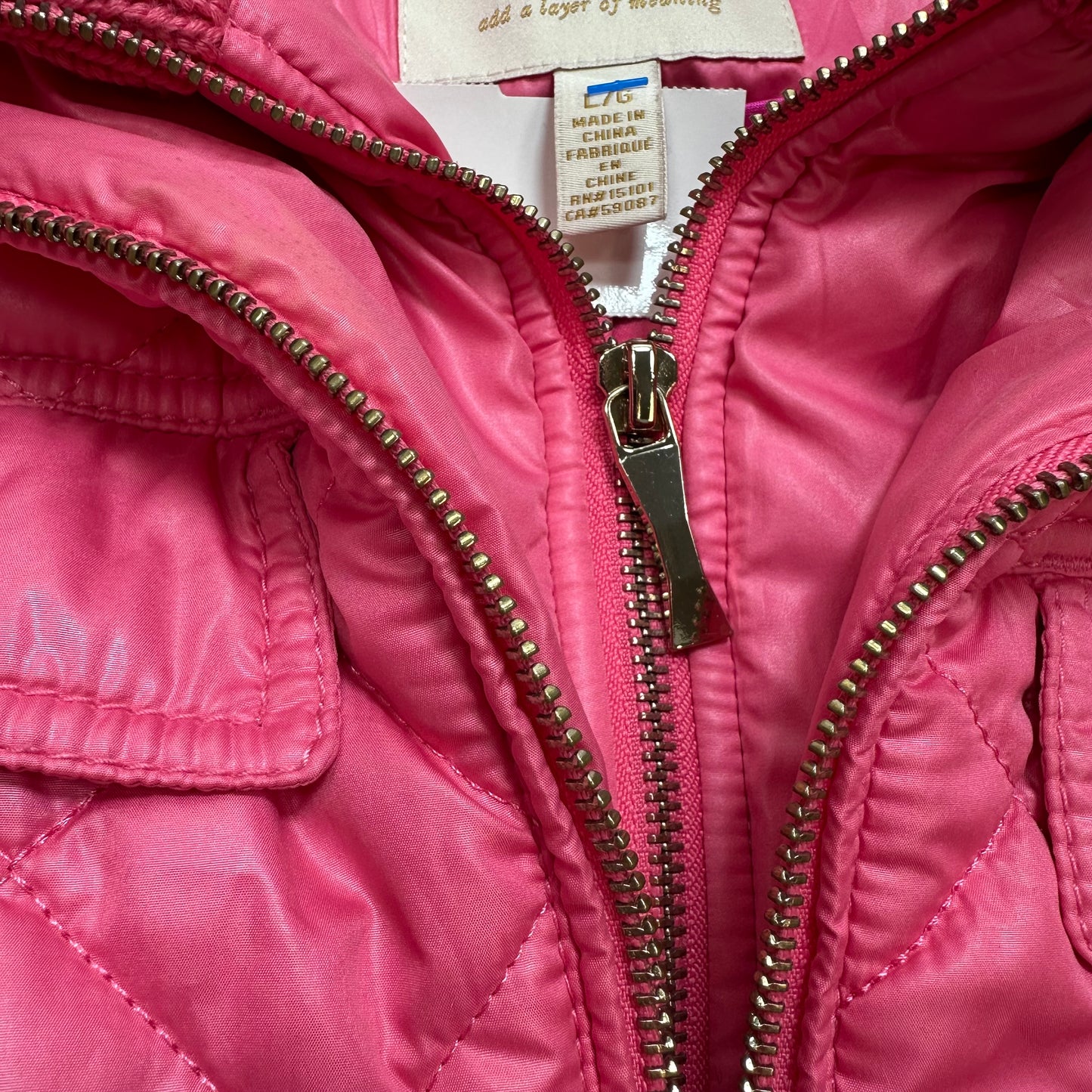 Coat Designer By Kate Spade In Pink, Size: L