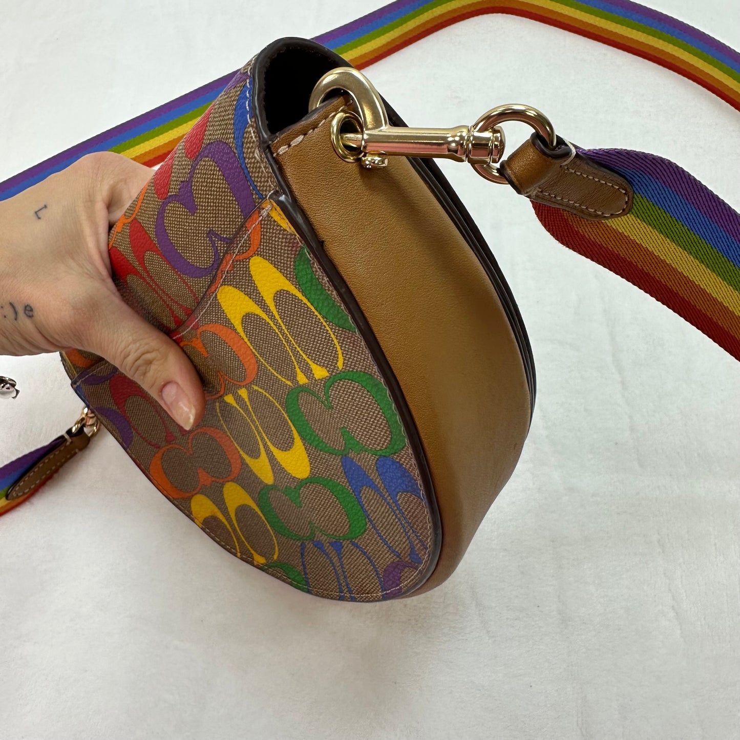 Crossbody Designer By Coach, Size: Small