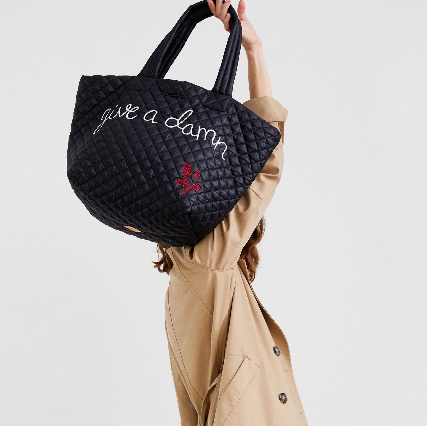 Handbag tote By Mz Wallace x Lingua Franca Metro Tote Deluxe bag, Size: Large