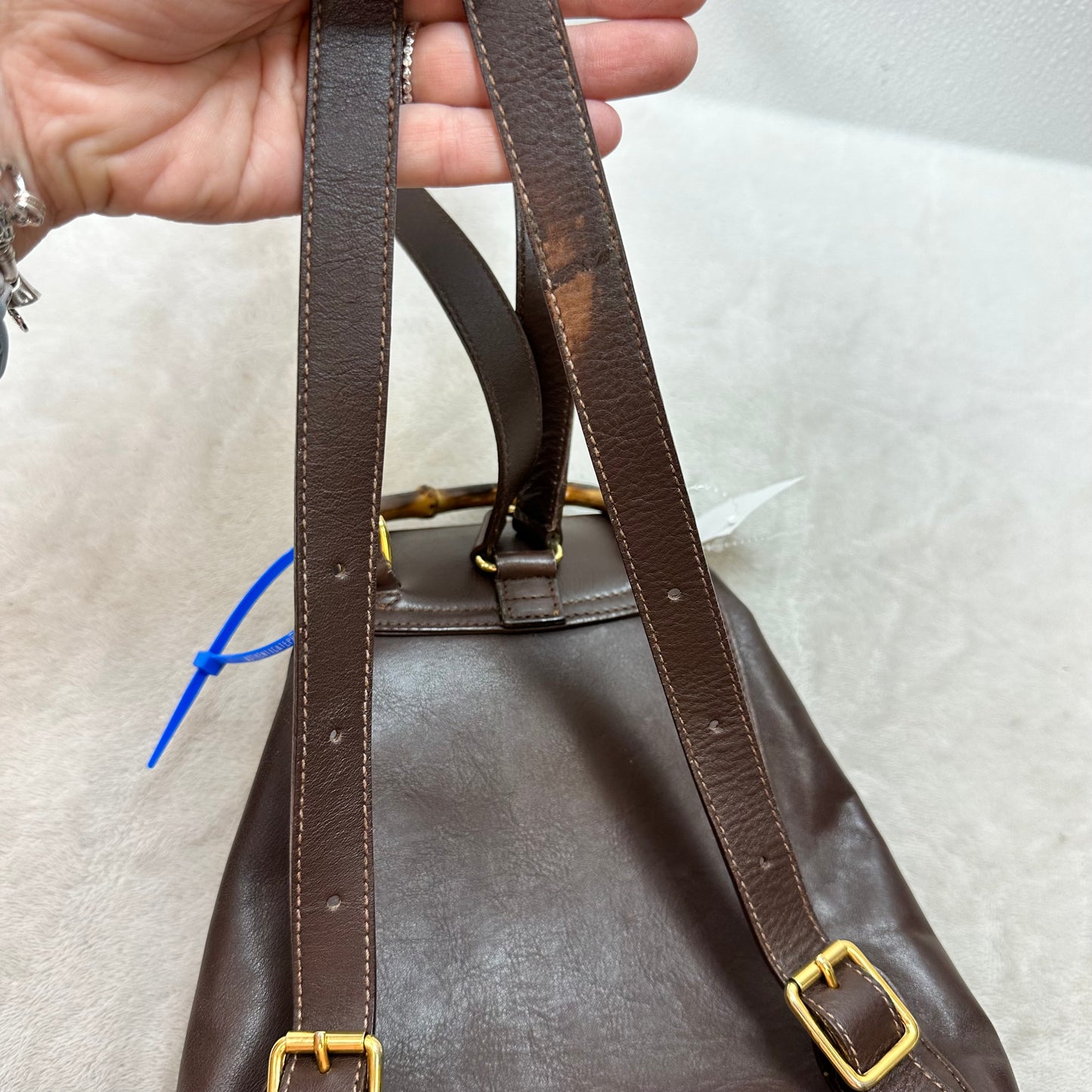 Backpack Luxury Designer By Gucci, Size: Small